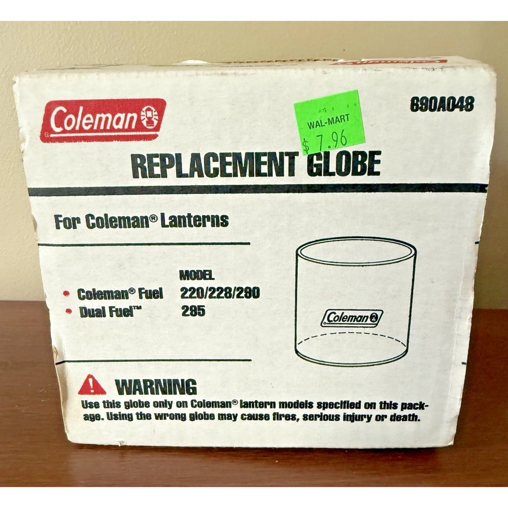 New Coleman Replacement Glass Globe For Models 220, 228, 235, 290, 295 and 2600 - Picture 2 of 5